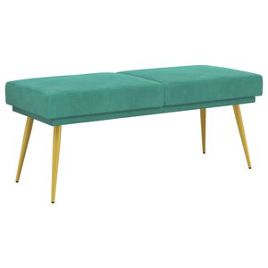 vidaXL Bancă cu două straturi Turcoaz 120 x 45 x 46 cm Catifea