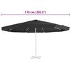 vidaXL P&acirc;nză de schimb umbrelă de soare de exterior negru 515 cm