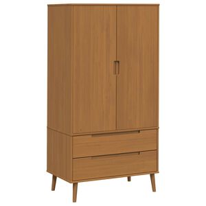 vidaXL Dulap MOLDE Caramel 90 x 55 x 175 cm Lemn masiv de pin