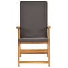 vidaXL Set mobilier de grădină cu perne gri, 7 piese, lemn masiv tec