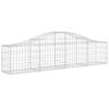 vidaXL Coșuri gabion arcuite 25 buc, 200x30x40/60 cm, fier galvanizat