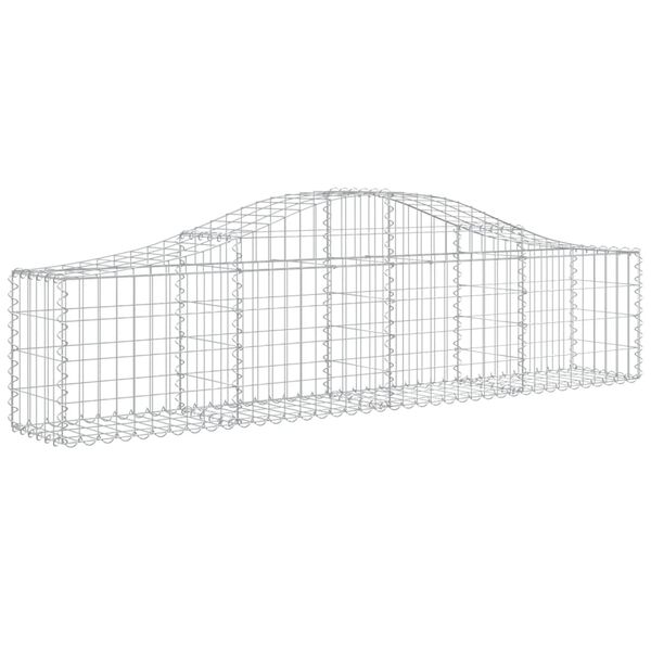 vidaXL Coșuri gabion arcuite 25 buc, 200x30x40/60 cm, fier galvanizat