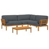 vidaXL Set de canapea 4 buc. Antracit Lemn Solid de Acacia