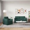 vidaXL Canapea 2 pcs Verde &icirc;nchis 158 x 78 x 80 cm țesătură