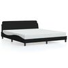 vidaXL Cadru de pat Dover negru, 180x200 cm, material textil