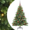 vidaXL Brad de Crăciun artificial cu 150 LED Verde 150 cm PE și PVC