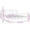 vidaXL Cadru pat metalic cu tăblie de cap/picioare, negru, 120x200 cm