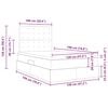 vidaXL Pat cu saltea și spațiu de depozitare Gri &icirc;nchis 120 x 190 cm
