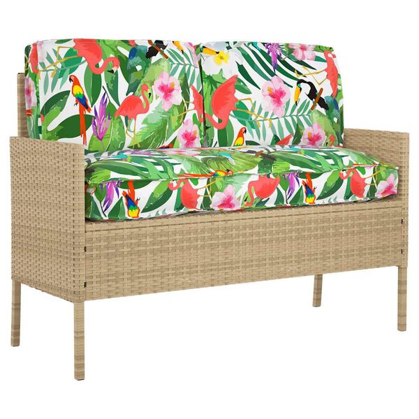 vidaXL Set de perne Floral 3 pcs Multicolour Material Oxford