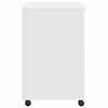 vidaXL Birou cu roți cu sertar Alb 91 x 50 x 77 cm Lemn compozit
