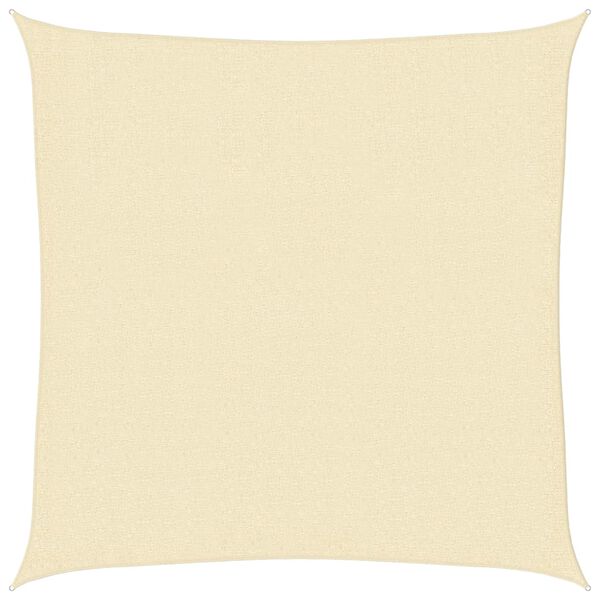 vidaXL Pânză parasolar, crem, 3 x 3 m, HDPE, 160 g/m²