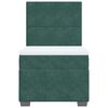 vidaXL Pat box spring cu saltea, verde închis, 100x200 cm, catifea