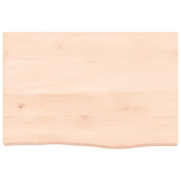 vidaXL Blat de baie, 60x40x(2-4) cm, lemn masiv netratat