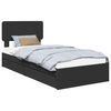 vidaXL Pat cu storage cu sertar Negru 75 x 190 cm Lemn prelucrat