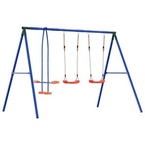vidaXL Set de leagăne pentru exterior cu 4 scaune Multicolour
