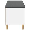 vidaXL Bancă pentru hol cu pernă cu depozitare Alb 60 x 38 x 46 cm