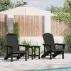 vidaXL Scaun pentru Grădină 2 pcs Negru 82 x 74 x 92 cm Polietilenă