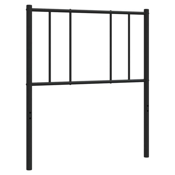 vidaXL Tăblie de pat de schimb metalică, negru, 80 cm