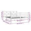 vidaXL Cadru de pat, alb, 140x190 cm, lemn masiv de pin