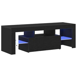 vidaXL Cabinet TV Stejar Negru 120 x 35 x 40 cm Lemn compozit