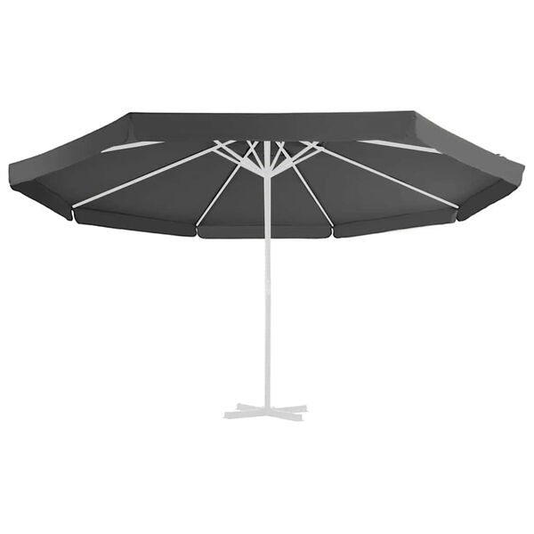 vidaXL Pânză de schimb umbrelă de soare de exterior, antracit, 515 cm