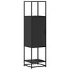 vidaXL Dulapuru negru 35,5x35x139 cm lemn și metal prelucrat