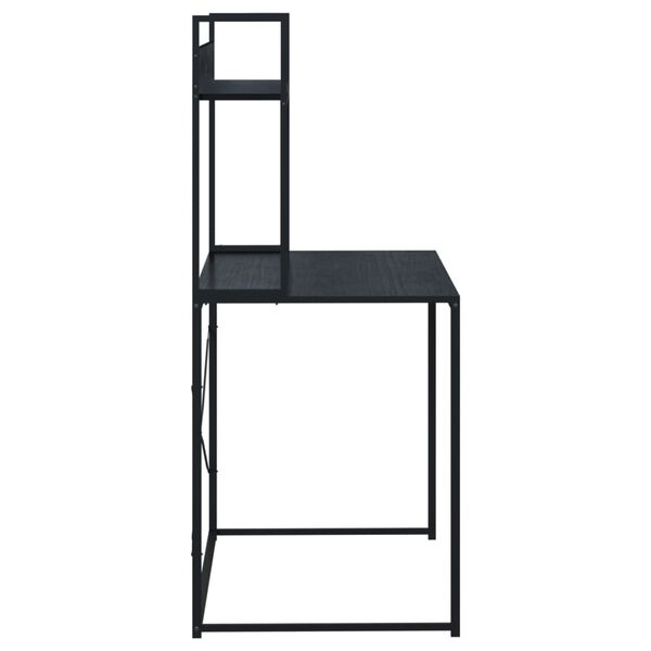 vidaXL Birou de computer, negru, 110x60x138 cm, lemn prelucrat