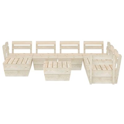 vidaXL Set mobilier de grădină din palet 8 piese lemn de molid tratat