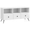 vidaXL Cabinet TV Alb foarte lucios 102 x 34,5 x 50 cm Lemn prelucrat