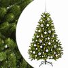 vidaXL Brad de Crăciun artificial, verde deschis, cu globuri 120 cm