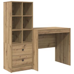 vidaXL Birou Stejar Artizanal 125,5 x 50 x 127 cm 2 buc.