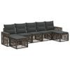 vidaXL Set de canapele pentru grădină 7 pcs Gri și gri &icirc;nchis