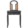 vidaXL Masă toaletă cu taburet, gri, 65x36x128 cm, lemn paulownia, MDF
