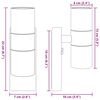 vidaXL Aplice de exterior 2 pcs Negru 7 x 10 x 22 cm Oțel inoxidabil