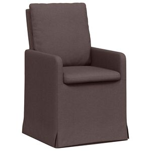 vidaXL Scaune de dining 2 buc. țesătură Maro &icirc;nchis 57 x 67 x 98 cm