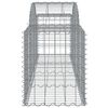 vidaXL Coșuri gabion arcuite 30 buc, 200x50x60/80 cm, fier galvanizat