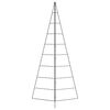 vidaXL Brad de Crăciun din metal pentru decor, negru, 210 cm
