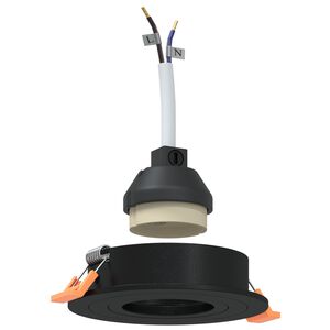 vidaXL Spotlights 6 pcs Negru 9 x 9 x cm Aluminiu