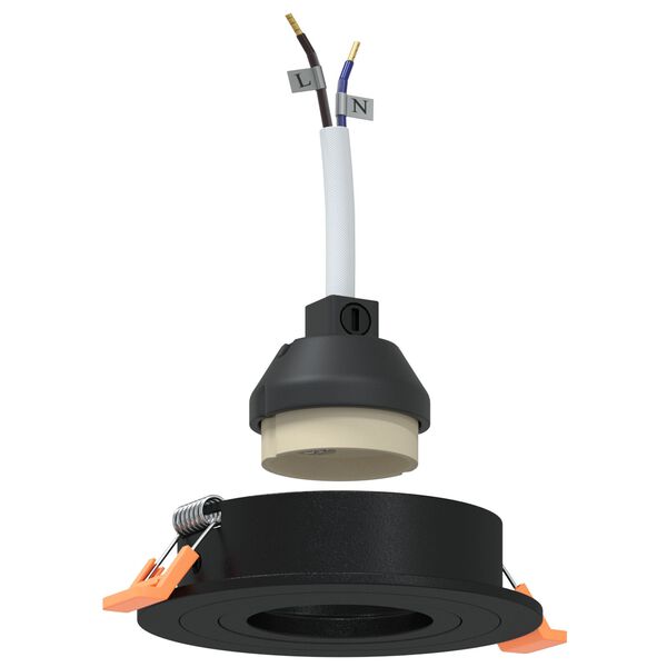 vidaXL Spotlights 6 pcs Negru 9 x 9 x cm Aluminiu