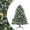vidaXL Brad de Crăciun artificial Verde 150 cm PVC și Plastic și Oțel
