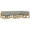 vidaXL Set de canapele de exterior cu pernă 9 pcs Alb și gri deschis