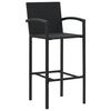 vidaXL Set mobilier de bar de grădină, 3 piese, negru