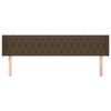 vidaXL Tăblie de pat cu aripioare maro &icirc;nchis183x16x78/88 cm textil