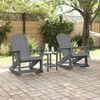 vidaXL Set de lounge pentru grădină 3 pcs Gri deschis HDPE