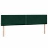 vidaXL Pat box spring cu saltea, verde &icirc;nchis, 200x210 cm, catifea