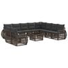 vidaXL Set de canapele pentru grădină 11 pcs Gri și gri &icirc;nchis