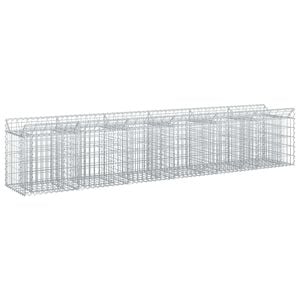 vidaXL Pat ridicat din gabion 2 buc. 300 x 50 x 60 cm Oțel Galvanizat