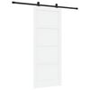 vidaXL Ușă glisantă 86 x 211 cm Lemn prelucrat Alb și negru