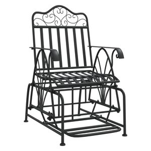 vidaXL Bancă glisantă, negru, 61 cm, oțel