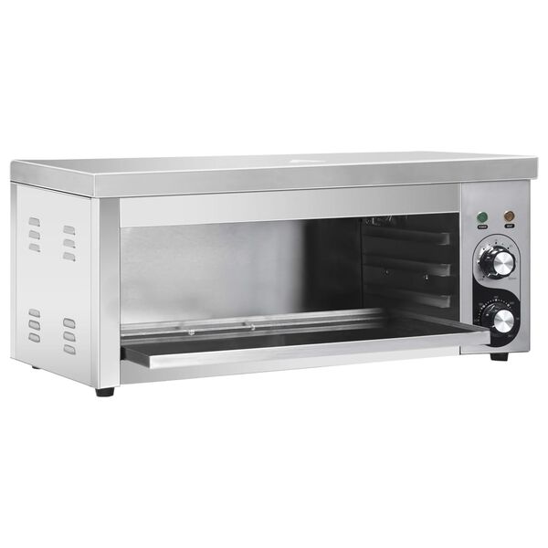 vidaXL Grătar Salamander electric Gastronorm, 2500 W, oțel inoxidabil